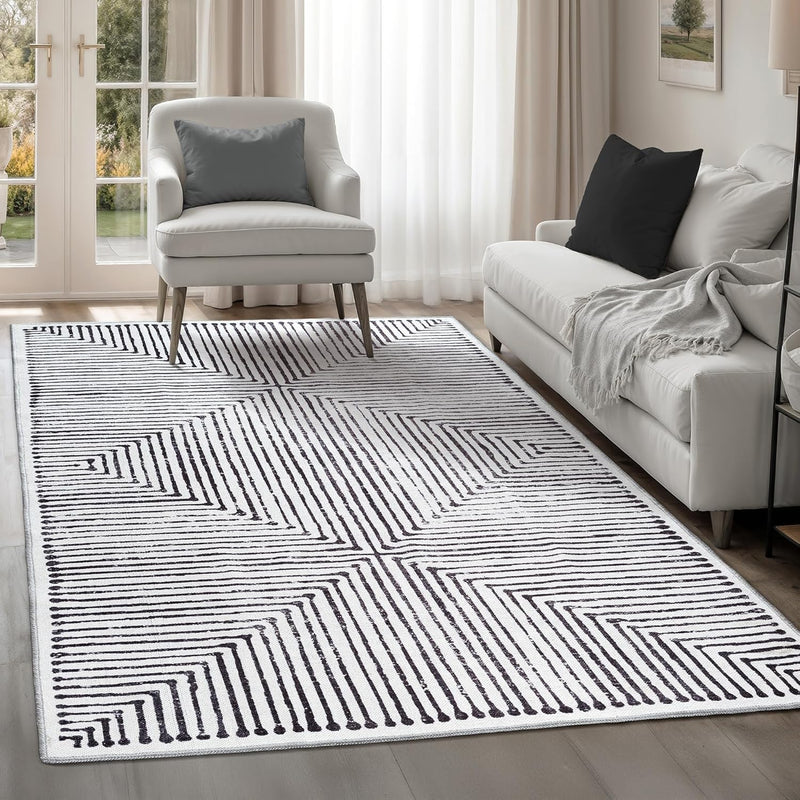Washable Rug Midsize Aesthetic Crimson 75% Recycled