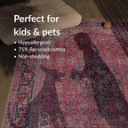 Washable Rug 75% Recycled Cotton Short Pile