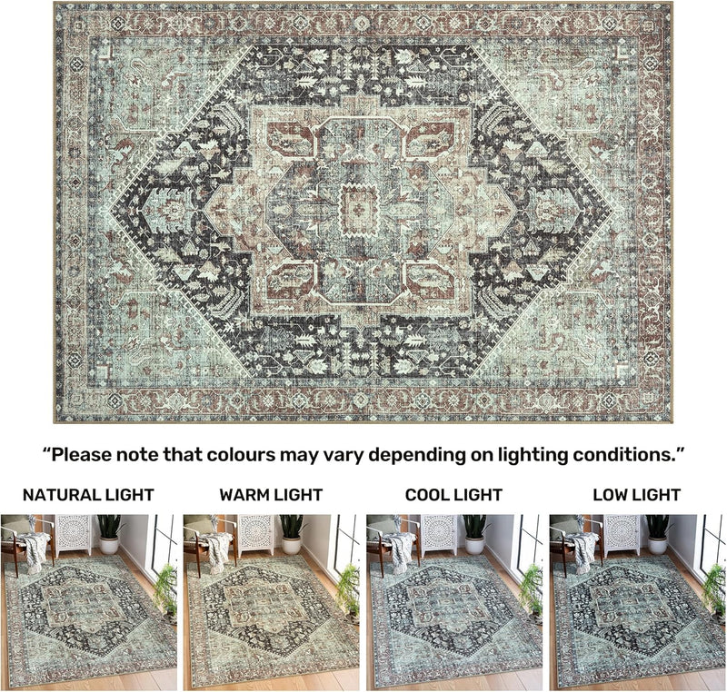 Washable Rug Midsize Aesthetic Crimson 75% Recycled