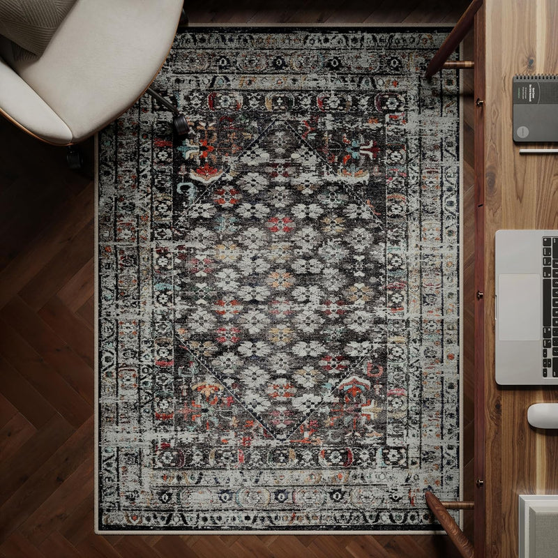 Washable Rug Midsize Aesthetic Crimson 75% Recycled