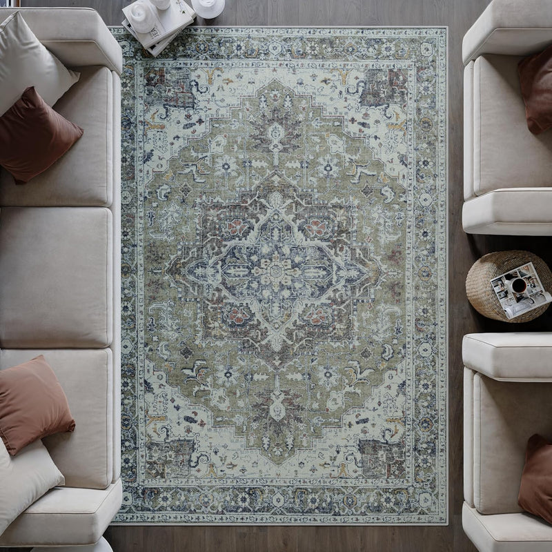 Washable Rug Midsize Aesthetic Crimson 75% Recycled