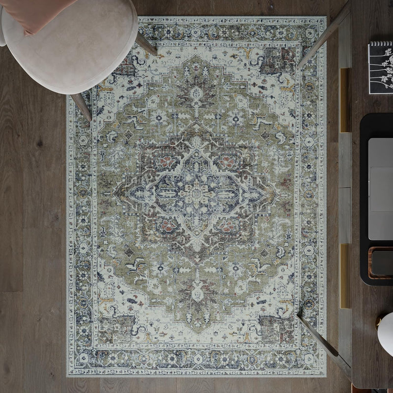 Washable Rug Midsize Aesthetic Crimson 75% Recycled