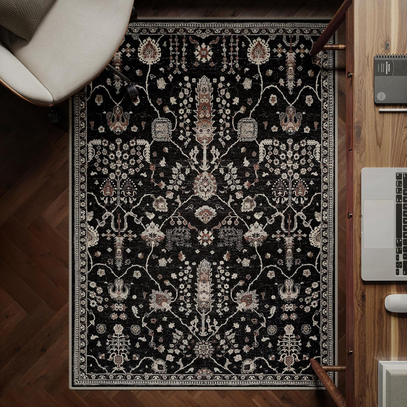 Washable Rug Midsize Aesthetic Crimson 75% Recycled