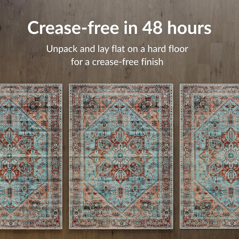 Washable Rug Midsize Aesthetic Crimson 75% Recycled