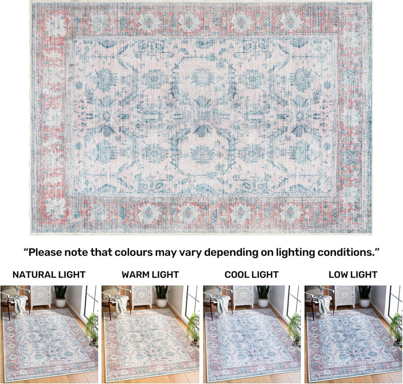 Washable Rug Midsize Aesthetic Crimson 75% Recycled