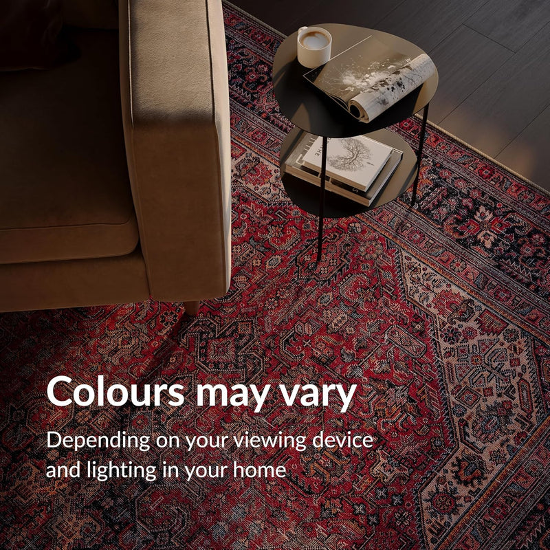 Washable Rug Midsize Aesthetic Crimson 75% Recycled