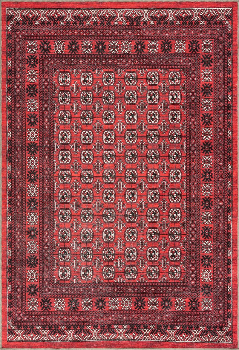 Washable Rug Midsize Aesthetic Crimson 75% Recycled