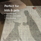Washable Rug 75% Recycled Cotton Short Pile
