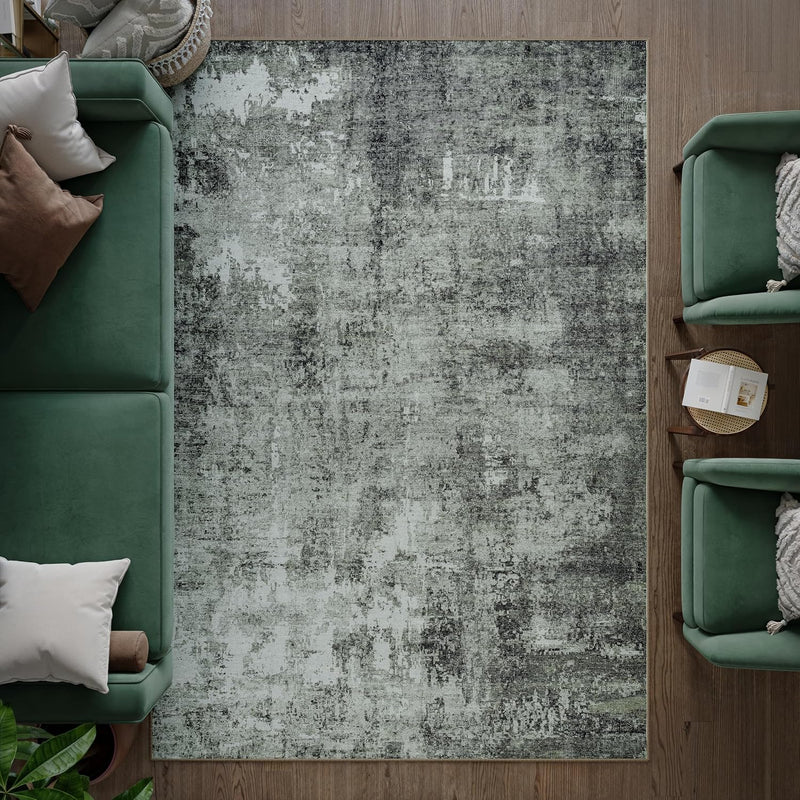 Washable Rug Midsize Aesthetic Crimson 75% Recycled