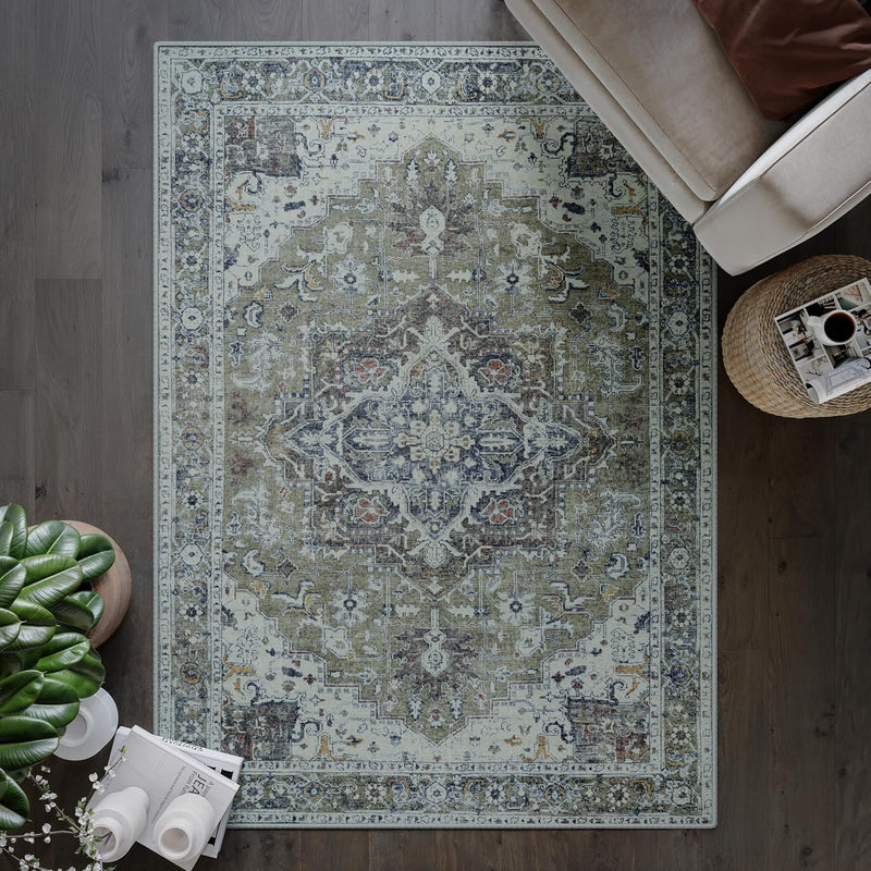 Washable Rug Midsize Aesthetic Crimson 75% Recycled