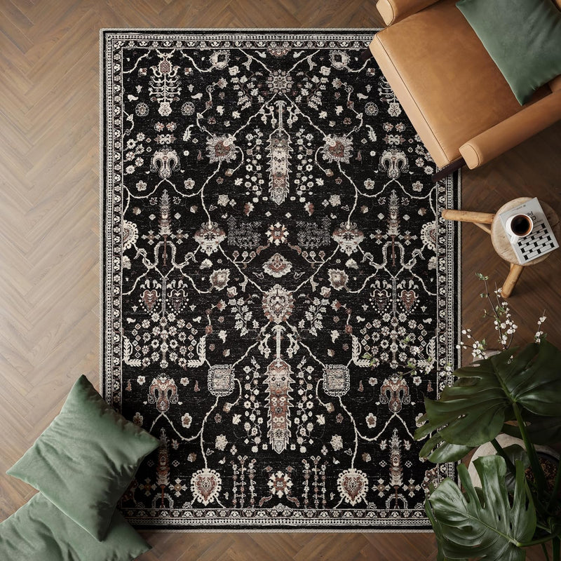 Washable Rug Midsize Aesthetic Crimson 75% Recycled