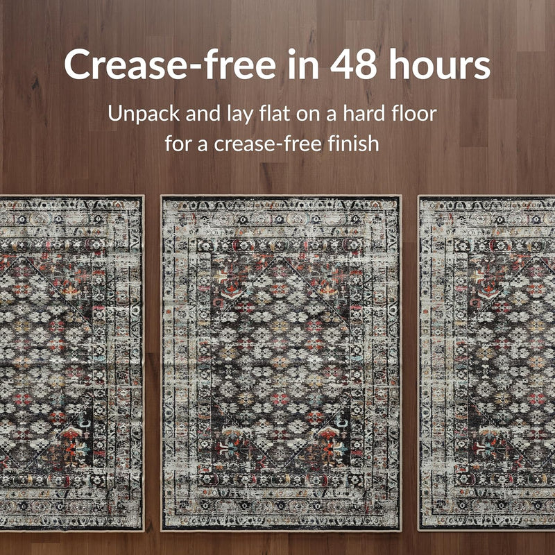 Washable Rug Midsize Aesthetic Crimson 75% Recycled