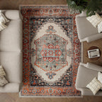 Washable Rug Midsize Aesthetic Crimson 75% Recycled
