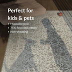 Washable Rug 75% Recycled Cotton Short Pile