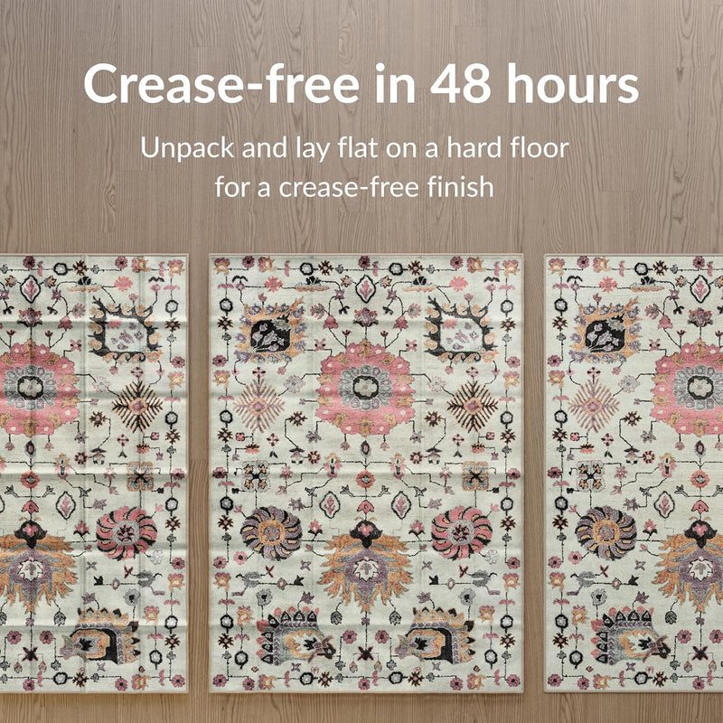 Washable Rug Midsize Aesthetic Crimson 75% Recycled