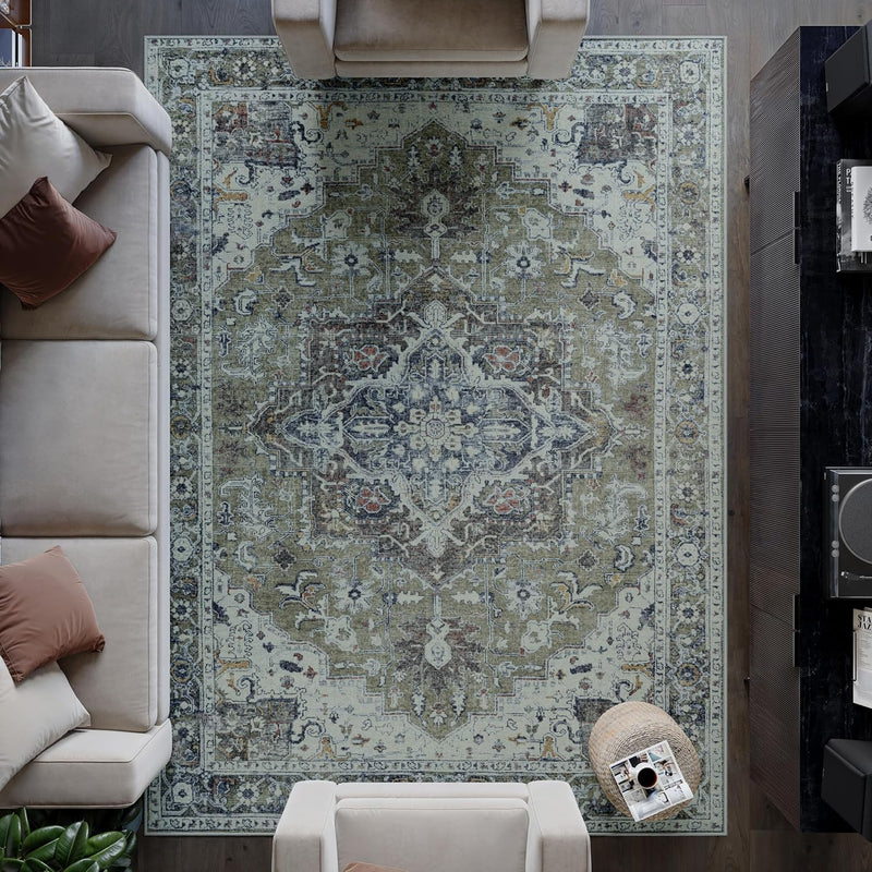 Washable Rug Midsize Aesthetic Crimson 75% Recycled