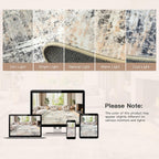 Washable Rug for Living Room Non-Slip Abstract