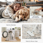 Washable Rug for Living Room Non-Slip Abstract