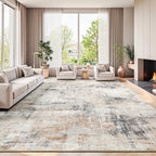 Washable Rug for Living Room Non-Slip Abstract