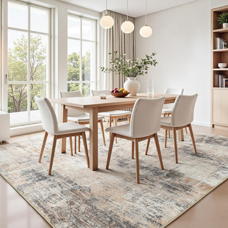 Washable Rug for Living Room Non-Slip Abstract