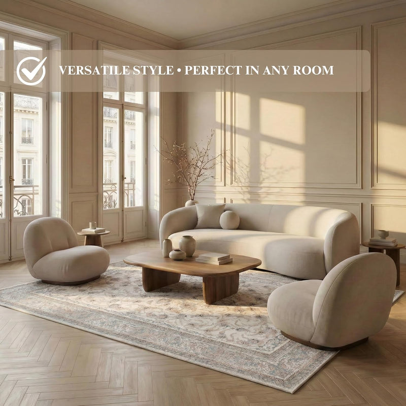 Washable Rug Non-Slip Backing Short Pile Non-Shedding