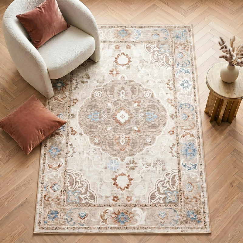 Washable Rug Non-Slip Backing Short Pile Non-Shedding
