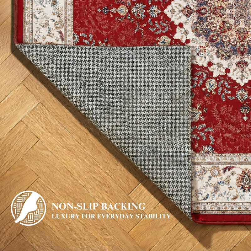 Washable Rug Non-Slip Backing Short Pile Non-Shedding