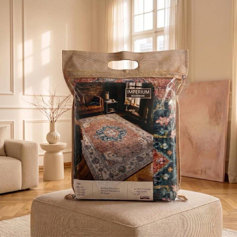 Washable Rug Non-Slip Backing Short Pile Non-Shedding