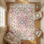 Washable Rug Non-Slip Backing Short Pile Non-Shedding