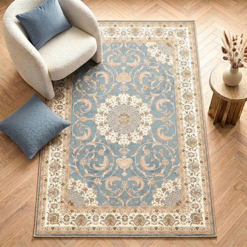Washable Rug Non-Slip Backing Short Pile Non-Shedding