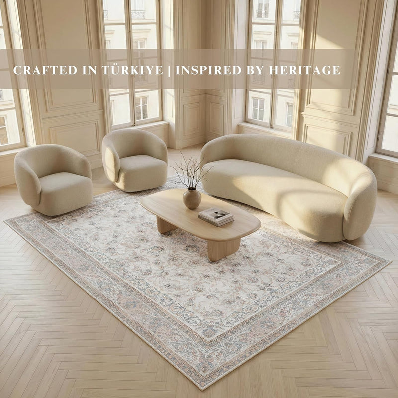 Washable Rug Non-Slip Backing Short Pile Non-Shedding