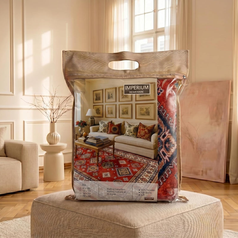 Washable Rug Non-Slip Backing Short Pile Non-Shedding