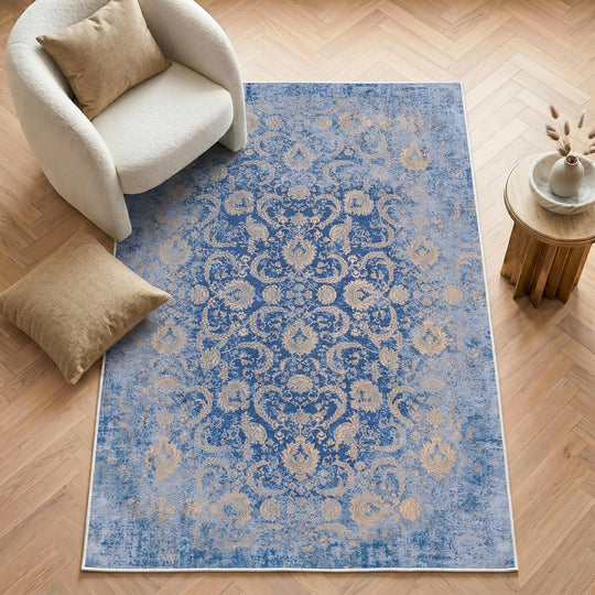 Washable Rug Non-Slip Backing Short Pile Non-Shedding