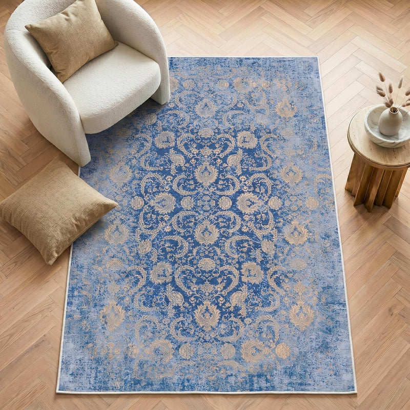 Washable Rug Non-Slip Backing Short Pile Non-Shedding