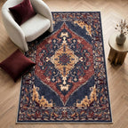 Washable Rug Non-Slip Backing Short Pile Non-Shedding