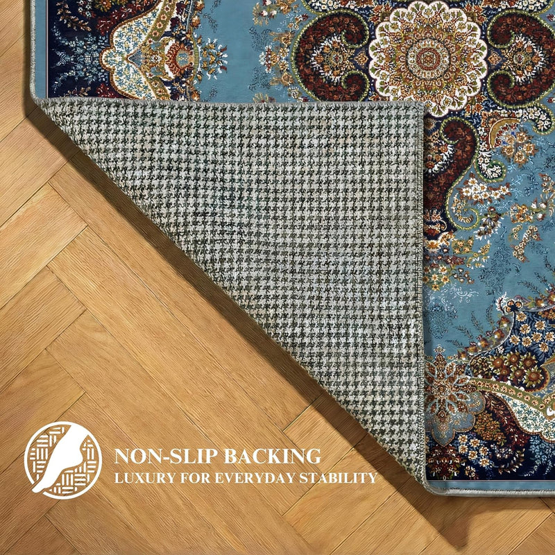 Washable Rug Non-Slip Backing Short Pile Non-Shedding