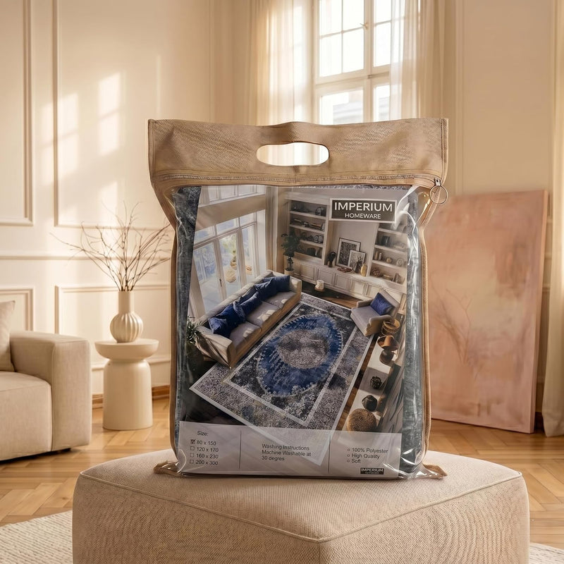 Washable Rug Non-Slip Backing Short Pile Non-Shedding