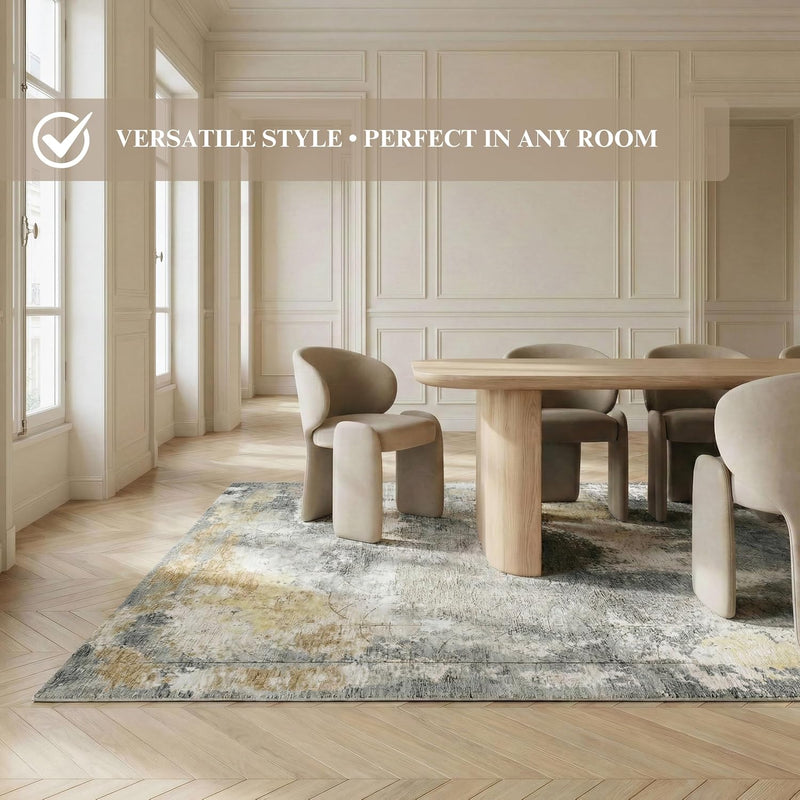 Washable Rug Non-Slip Backing Short Pile Non-Shedding