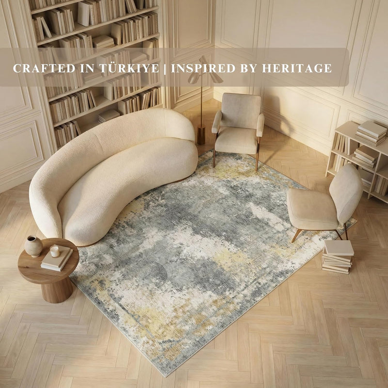 Washable Rug Non-Slip Backing Short Pile Non-Shedding
