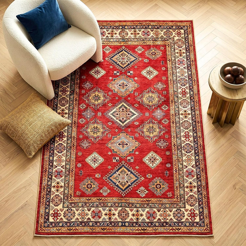 Washable Rug Non-Slip Backing Short Pile Non-Shedding