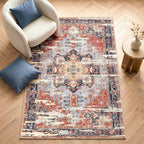 Washable Rug Non-Slip Backing Short Pile Non-Shedding
