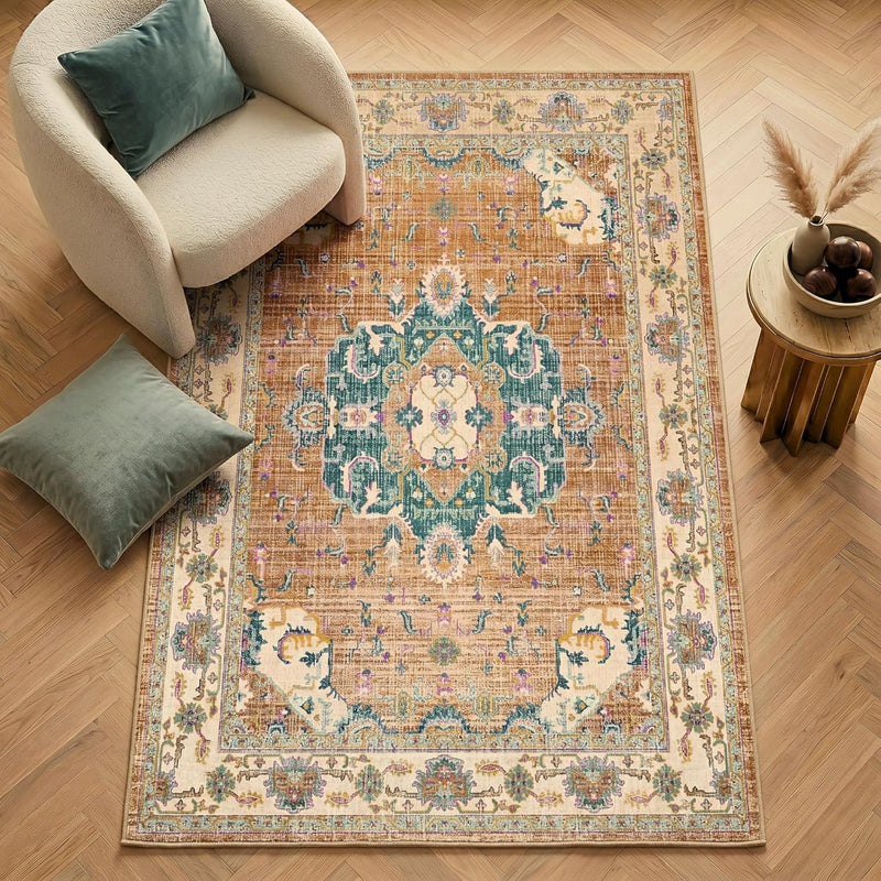 Washable Rug Non-Slip Backing Short Pile Non-Shedding