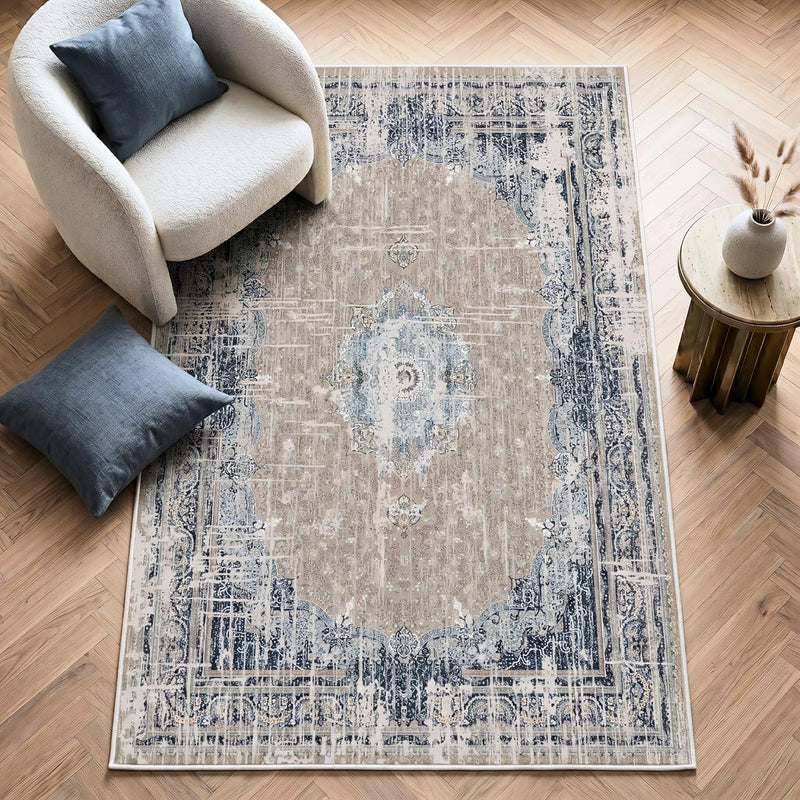 Washable Rug Non-Slip Backing Short Pile Non-Shedding