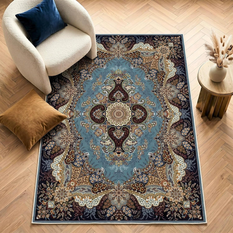 Washable Rug Non-Slip Backing Short Pile Non-Shedding