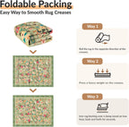 Washable Rug Non-Slip Low Pile Floral
