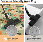 Washable Rug Non-Slip Low Pile Floral