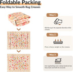 Washable Rug Non-Slip Low Pile Floral