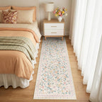 Washable Rug Non-Slip Low Pile Floral