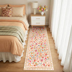 Washable Rug Non-Slip Low Pile Floral