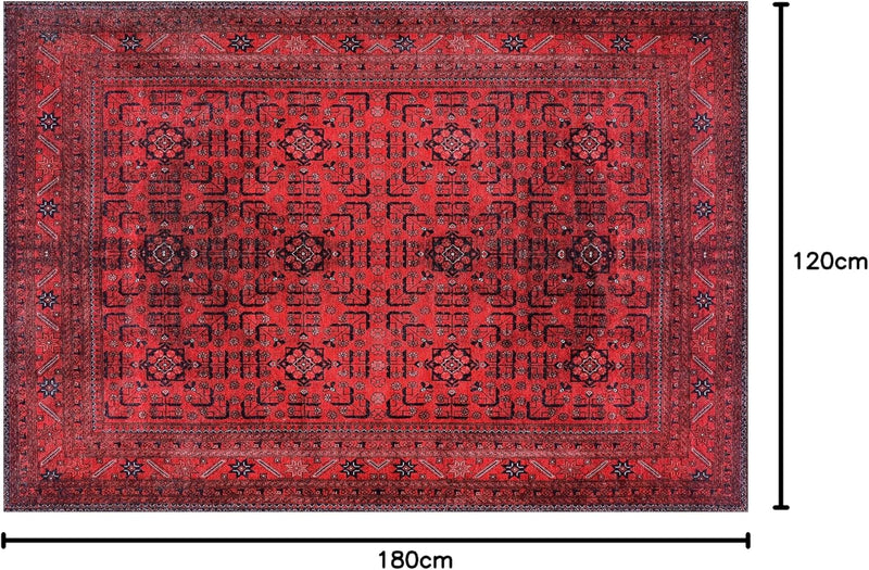 Washable Rug Non-Slip Soft Low Pile Carpet Vintage